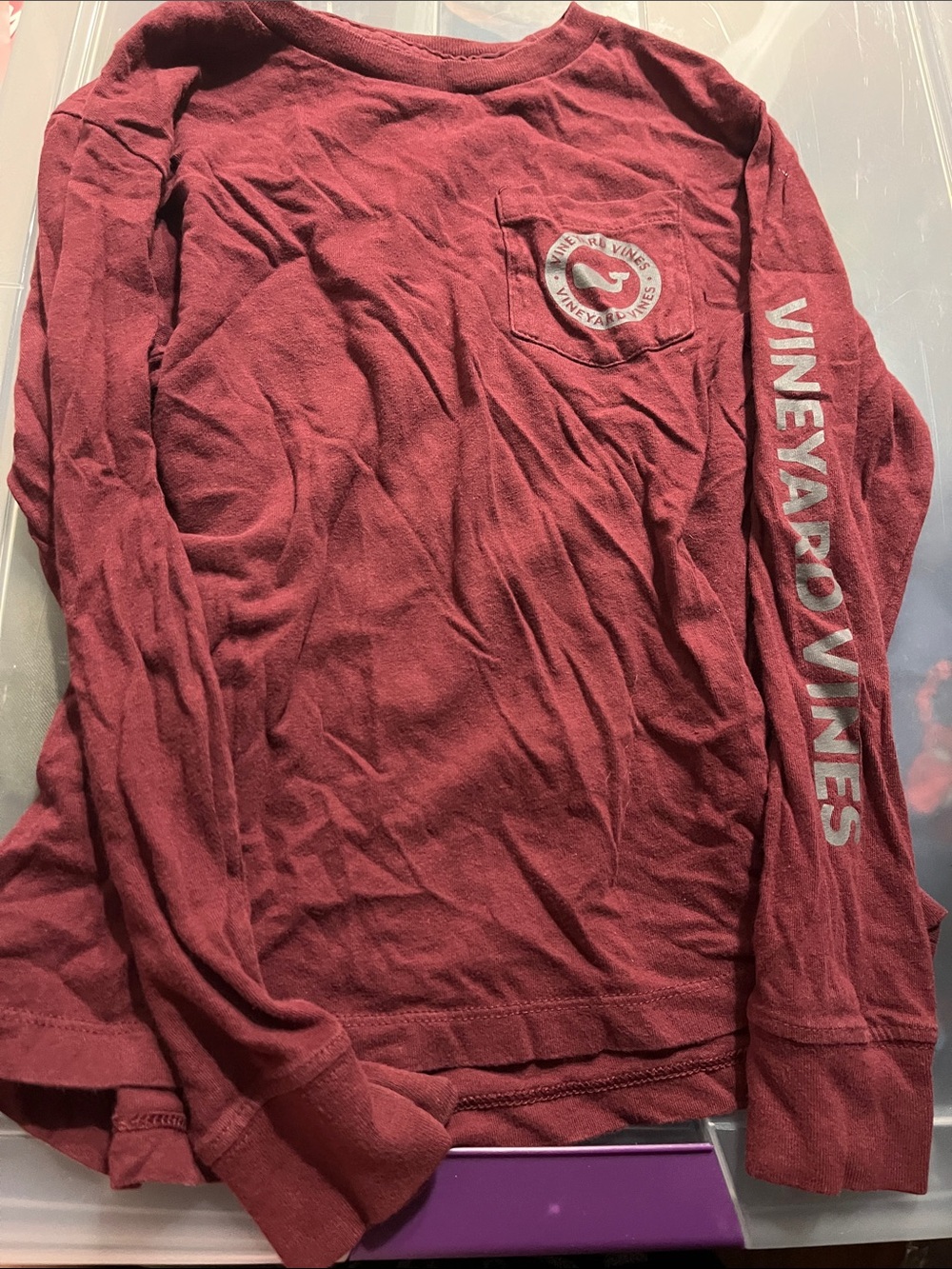 Vineyard Vines Women's Long-Sleeve Scoop Neck Tee - Burgundy
